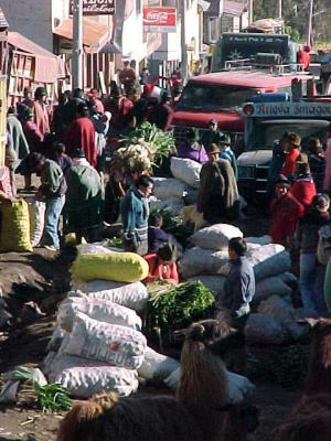 Zumbahua indianenmarkt