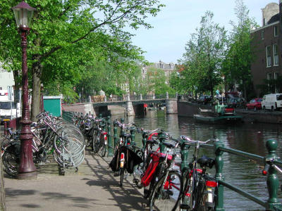 Bikes on canal