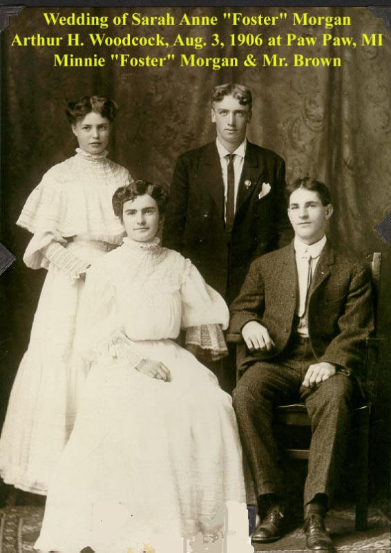 Arthur Henry Woodcock  & Sarah Morgan Foster Wedding
