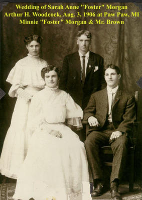 Arthur Henry Woodcock  & Sarah Morgan Foster Wedding