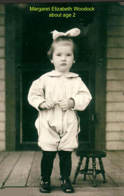 Margaret Woodcock at age 2