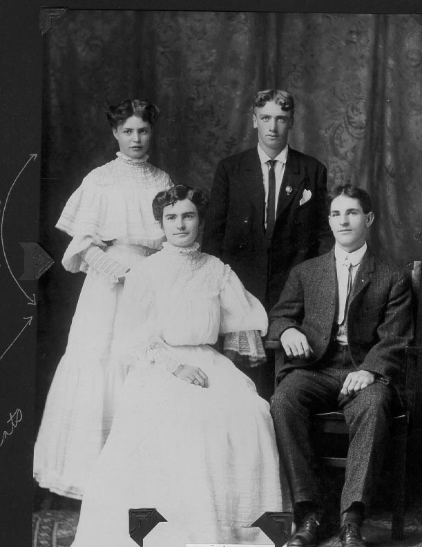 Arthur Henry Woodcock & Sarah Anne Morgan Foster  Wedding in B&W