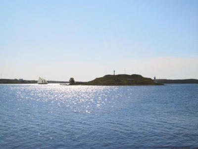 Bluenose going behind George's Island