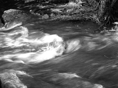 Rushing water...