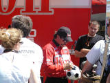 Gary Scelzi signs a.....Soccer ball??