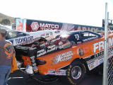 Nitro funny car in staging lane