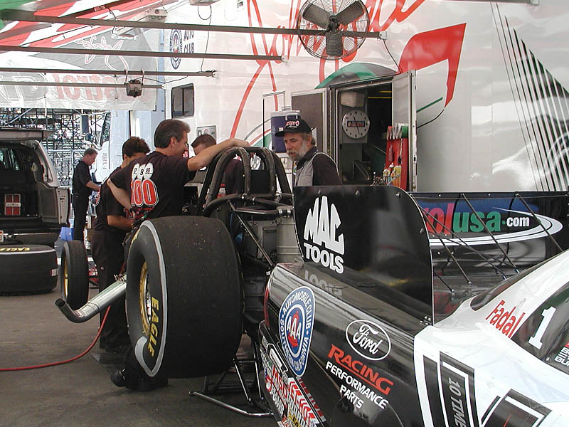 John Force pit crew