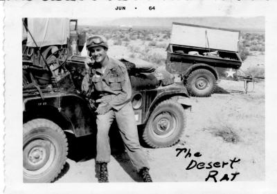 Pat was in the Mojave Desert with that jeep and trailer -- Operation Desert Strike.