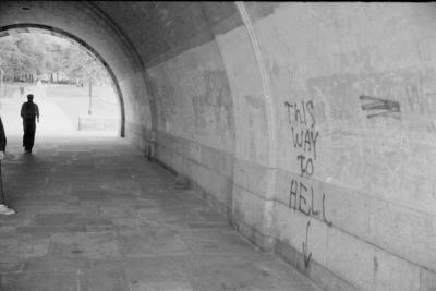 This tunnel is at Riverside Park, looking outward to 72nd Street.