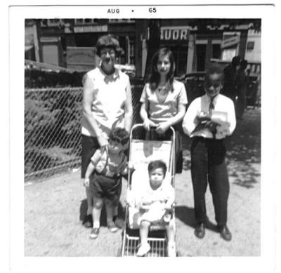 Rose (deceased)and Betty Gagliardi (Benny Ruiz' wife, Benny is deceased), Darryl Donovan (Deceased) and Benny Jr. Standing. Baby is Michael.