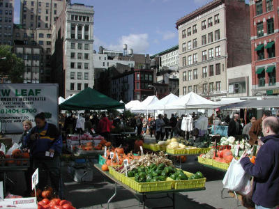A farmers market at Union Square