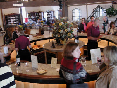 Back to the bar for more wine tasting