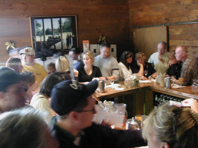A mob tasting wine at Pindar