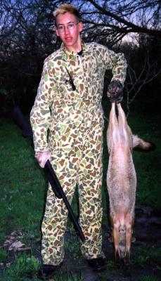 Child and 'Yote:  March, 2001.