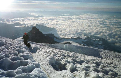 Summitting Mt Rainier, Washington