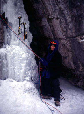 Ice Climbing in Canmore, Alberta