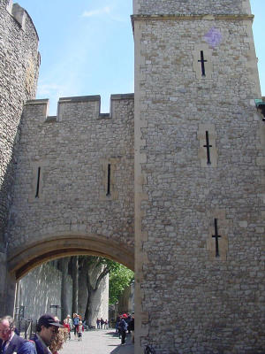 The tiny slits in the cross-shaped windows allows for protection.