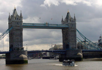 Tower Bridge and the River Thames (taken from the Tower of London)