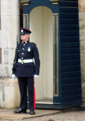 I am not sure, but I believe this gentleman is a guard St. James Palace.  I spotted him on my way back from Leicester Square on another day, but decided he fit in with the pictures that are next.