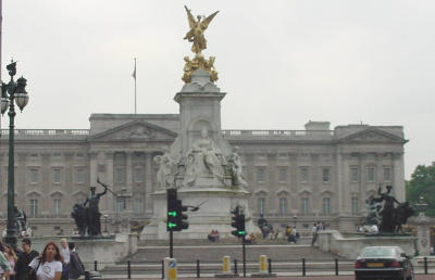 This is the view of Buckingham Palace that I saw, when I exited the park.