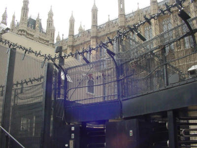 I am about to exit the tube station. You can see the Parliament Building. This would equate with the Capitol Building in Washington, D.C. (The building with the dome)