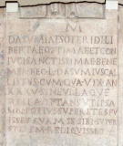 Funerary relief(c.100) translation from Latin To Dusumia Soteris set up by Lucius Dasumius Kallistus to the best freedwoman & most revered wife, with whom he lived 35 years with no dispute hoping that she would have outlived him, rather than left him surviving. Quite sweet, would you agree?