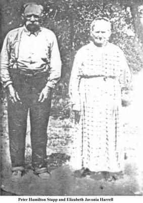 Peter Hamilton Stapp and Elizabeth Javonia Harrell