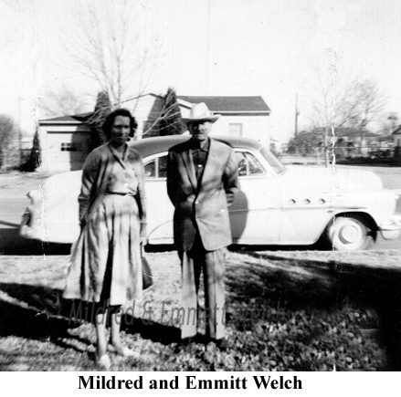 Mildred Sims Welch and Emmett Young Welch