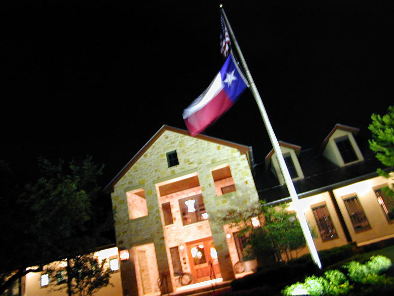 Front of Riata at night