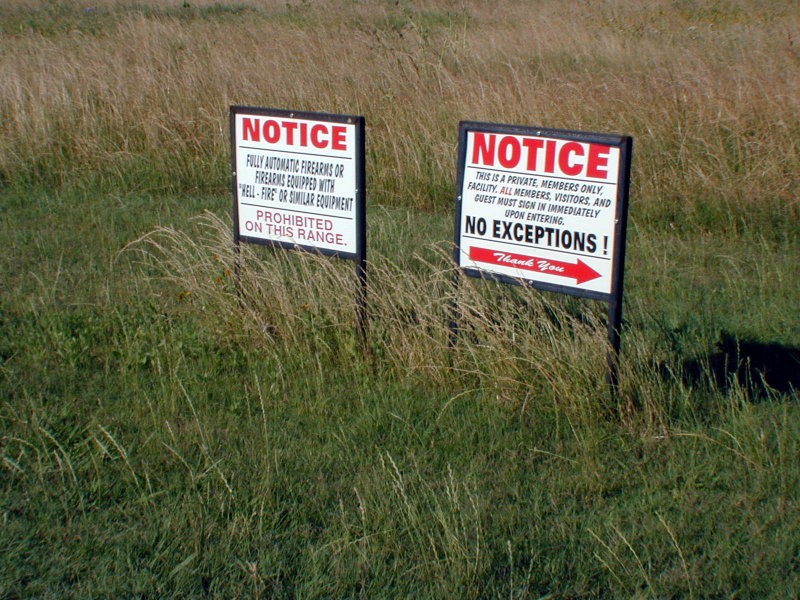 Please do not shoot fully automatic rifles on the club range