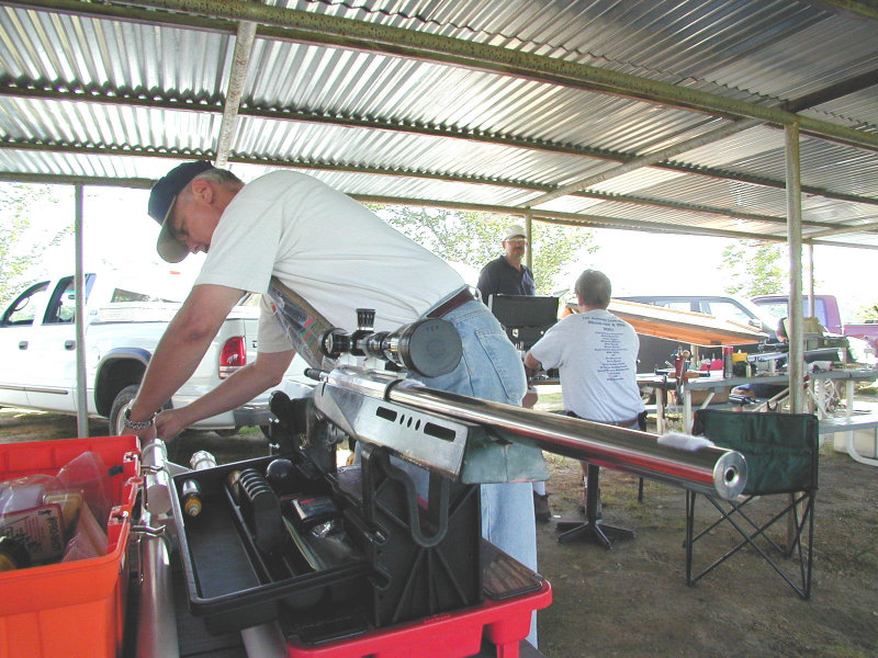 Tom about to clean his Stolle Teddy 22BR.