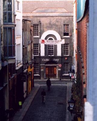 nearly fell to my death to get this shot...Trinity Arms, Dublin, Ireland