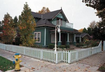 House on the corner in DT Clovis, California