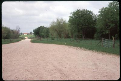 Service road to the San Gabriel in Granger, TX