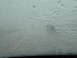 Yes, my windshield wipers ARE on! Its a 4 an hour downpour.