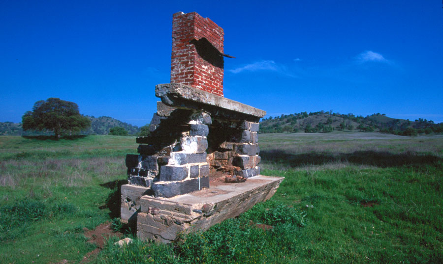Lone fireplace In Prather, California
