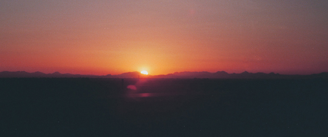 Sunset or sunrise. I forget