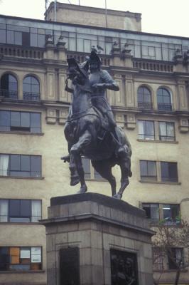 Statue of Pizarro in Plaza Mayor