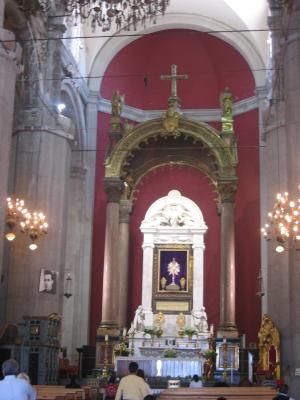 Inside Basilica of Guadelupe