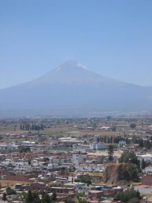Southern View of Popo - From Cholula