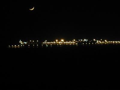 Moon over the coast