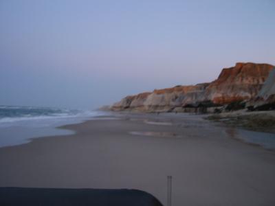 Streched down the beach