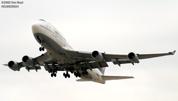 Lufthansa B747-430 D-ABVD at Los Angeles International Airport aviation stock photo