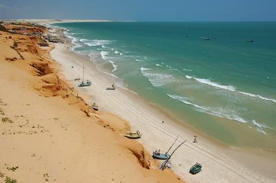 Praia de Canoa Quebrada vista da passarela