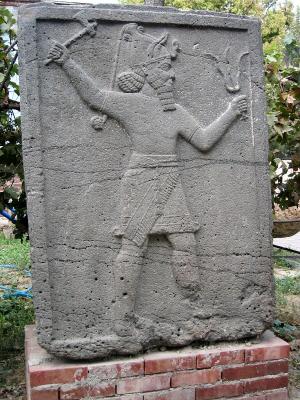 Bas-relief of Teshup, one of the major Hittite gods