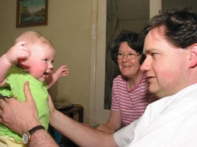 with Uncle Matthew and Grandma