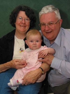 posing with Grandma and Pa