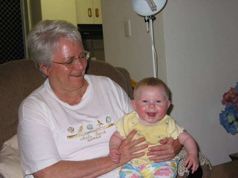 with Great Auntie Gwenneth in BrisVegas
