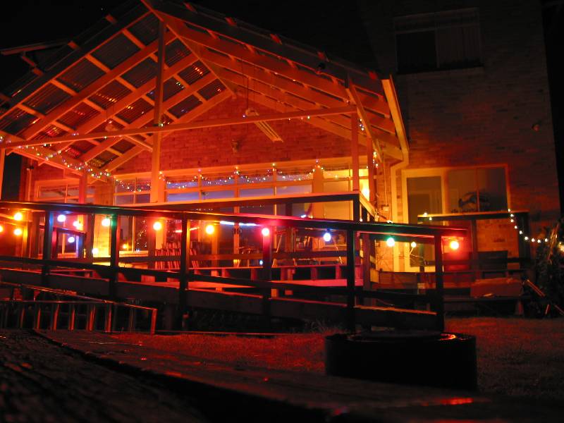all lit up
