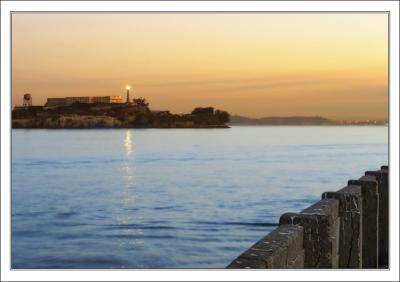 Sun rises on Alcatraz